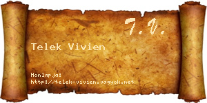 Telek Vivien névjegykártya